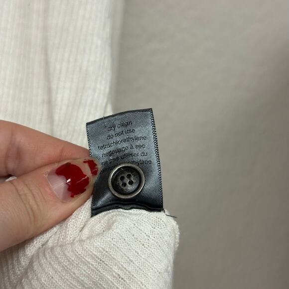 John Varvatos Mens Slim Fit Linen Henley Shirt Cream Size Medium - Picture 7 of 9